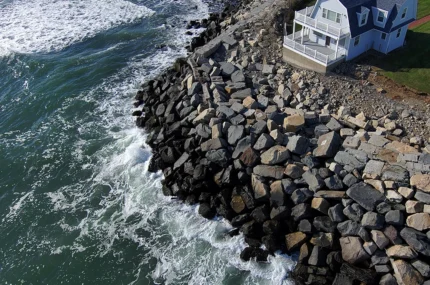 Shoreline protection assessment at Point Allerton in Hull Massachusetts